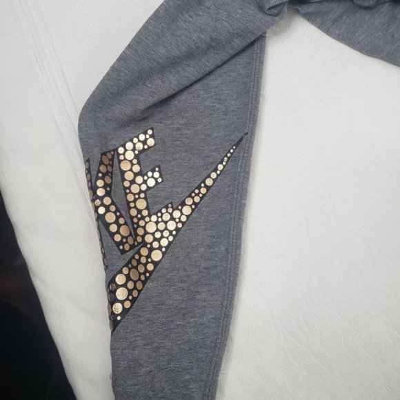 NIKE GOLD DOT LOGO GREY FULL LENGTH LEGGINGS WOMEN'S SIZE X-SMALL - Picture 6 of 10